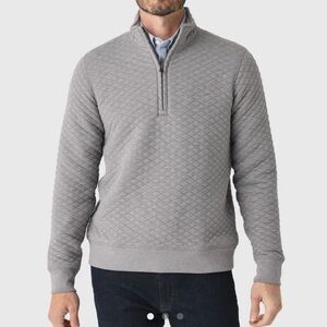 Billy Reid Men's Zip-Up Gray Sweater